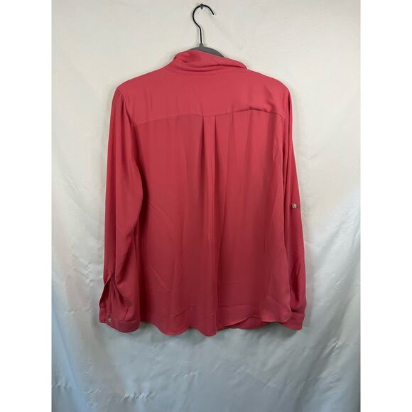 Ann Taylor Loft Pink Women's Button Up Blouse Size Medium - Picture 4 of 4